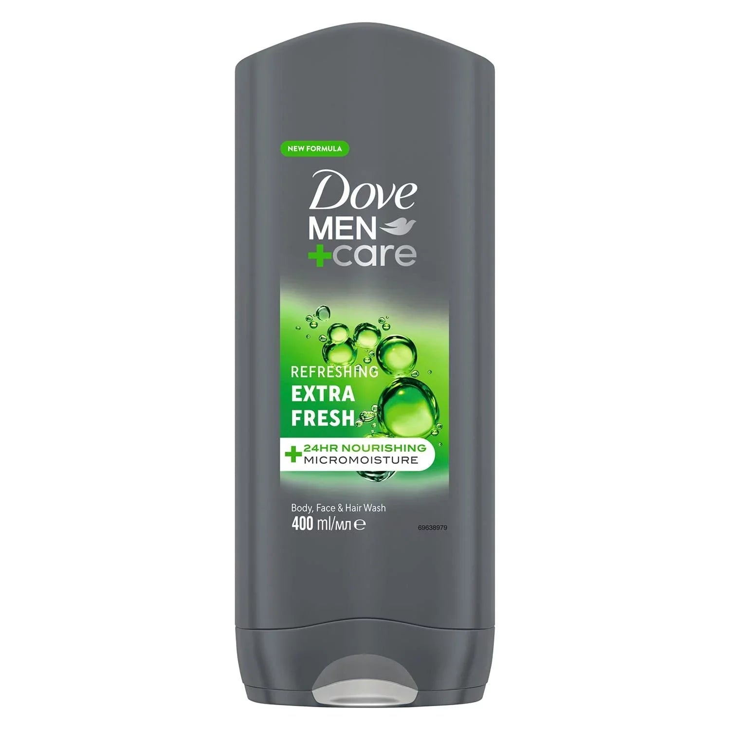 Dove Men + Care Refreshing Extra Fresh 3-In-1 Hair, Body And Face Wash Pack Of 3 With 24-Hour Nourishing Micromoisture Technology Body Wash For Men 400 Ml