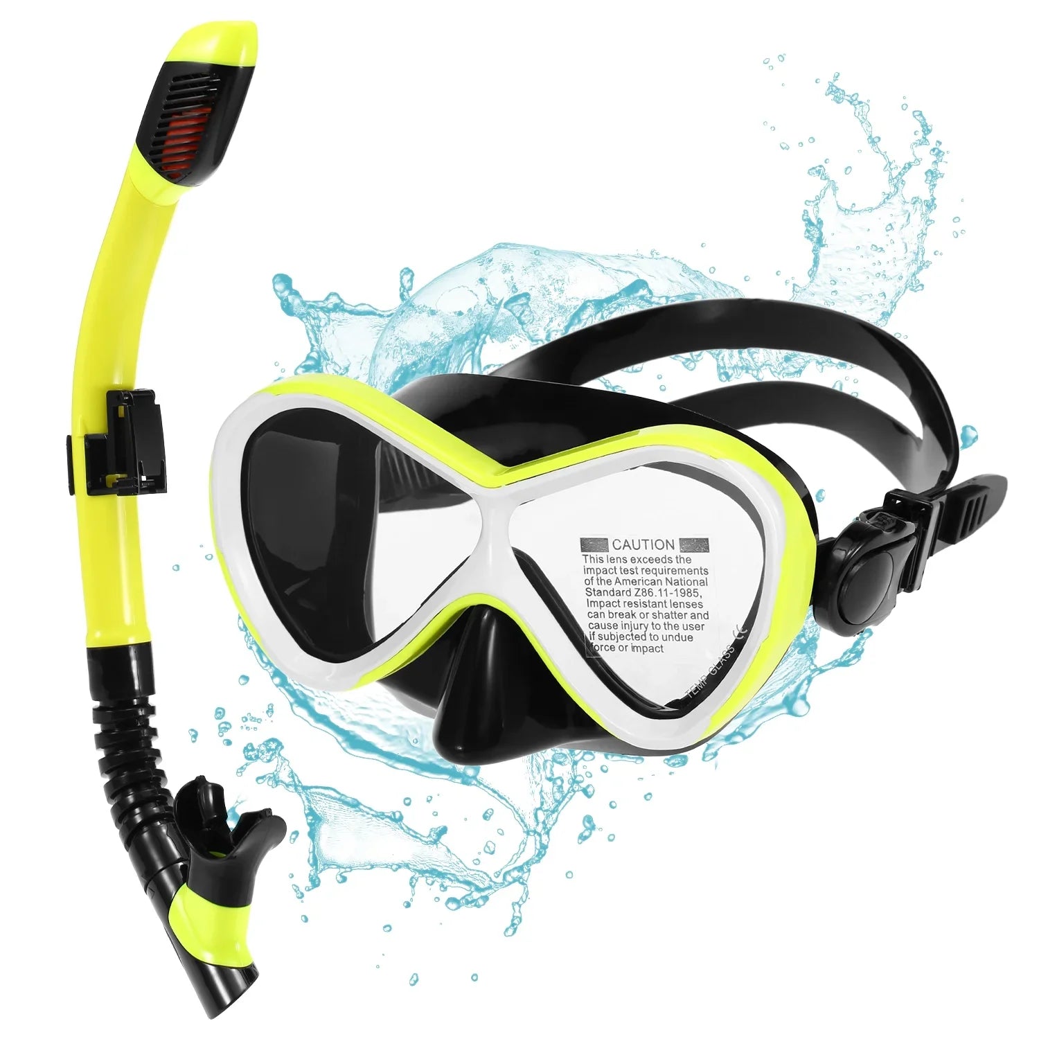 ammoon Snorkel Tube for Kids Professional Swimming Goggles with  Snorkel Set for Clear Underwater Vision