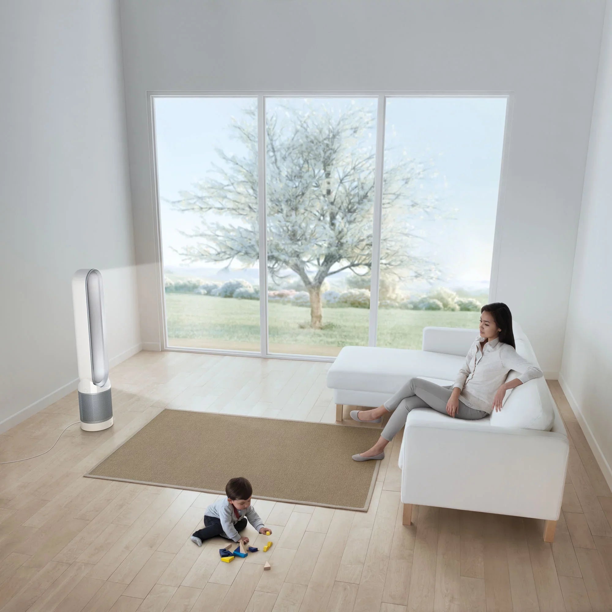 Dyson TP02 Pure Cool Link WiFi Connected Tower Air Purifier Fan | White/Silver | Refurbished