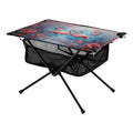 Flamingos and Flowers Camping Foldable Portable Table Beach Table with Storage Bag Compact Picnic Table for Outdoor Hiking Fishing BBQ