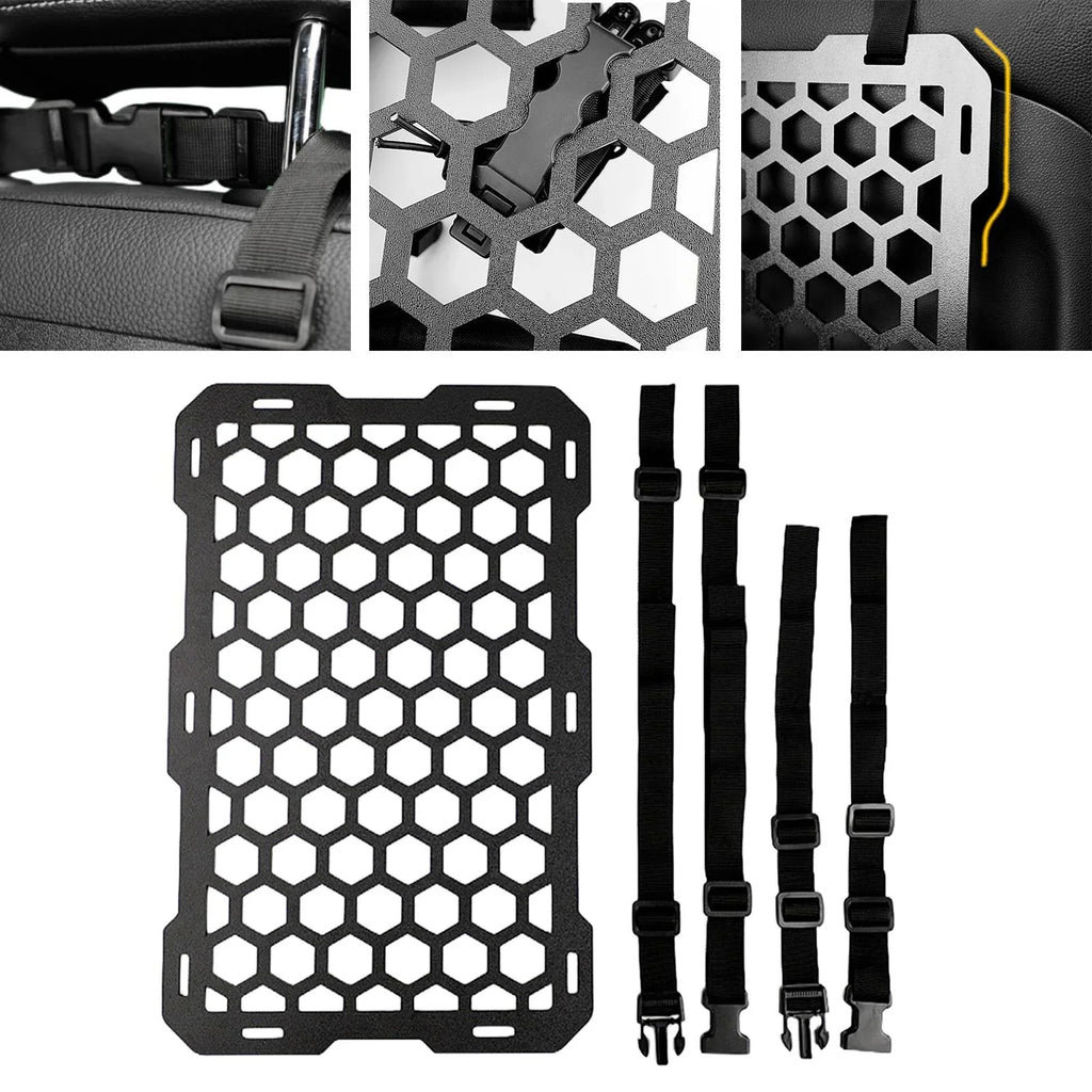 AMLESO Molle Panel for Vehicles Auto Seat Panel Car Interior Accessories Durable Seat Back Organizer for Automotive Attachments