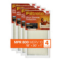 Filtrete 18x30x1 Air Filter, MPR 800 MERV 10, Micro Particle Reduction, 4 Filters