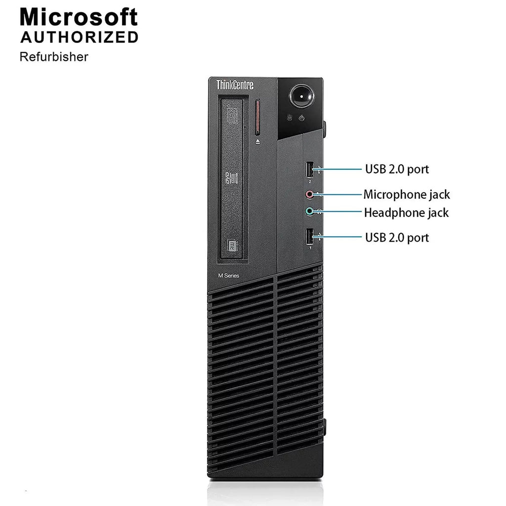 M92P Desktop Computer PC - Intel Quad-Core i5, 500GB HDD, 16GB DDR3 RAM, Windows 11 Pro, DVD, WIFI, RGB Keyboard and Mouse (Used - Like New)