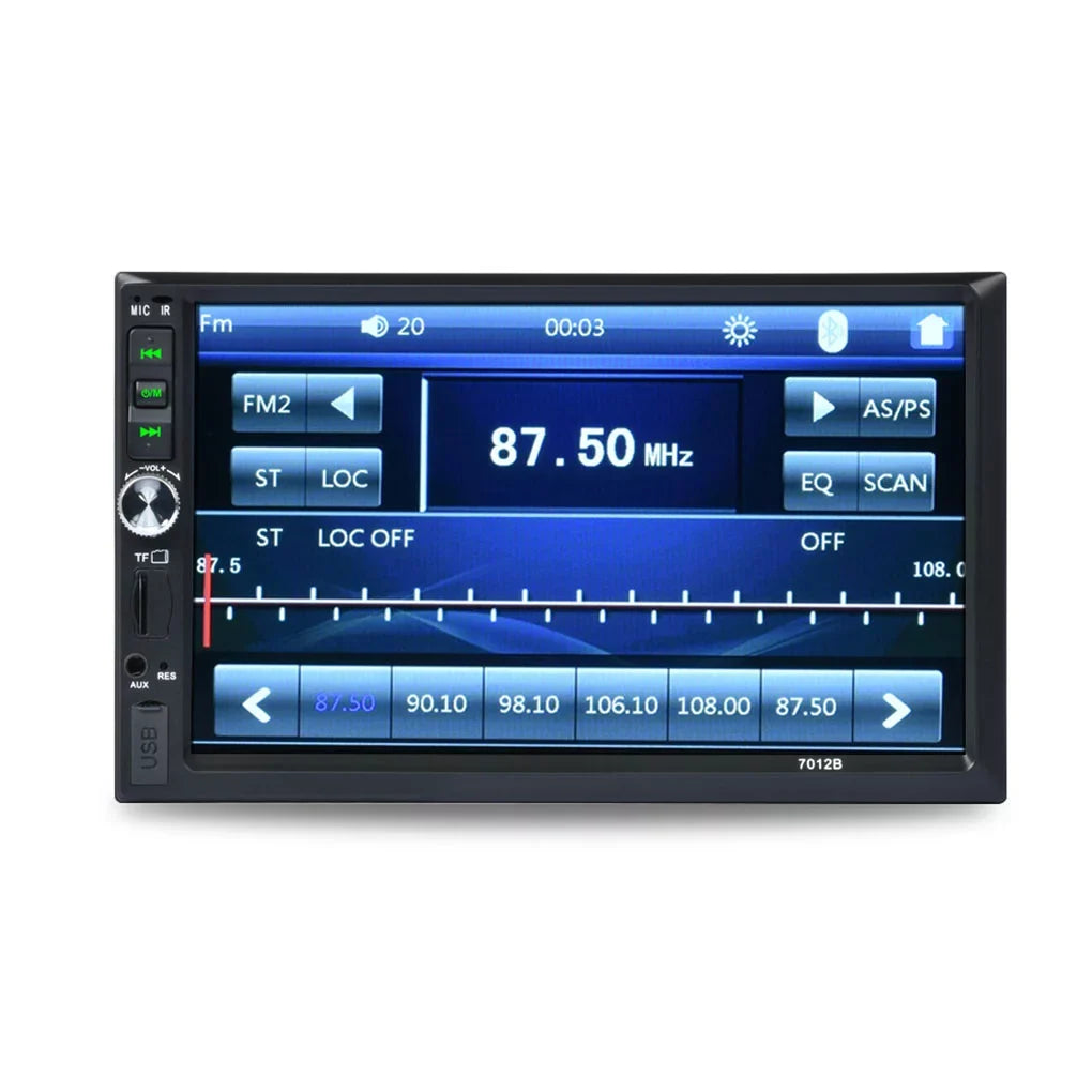 7" Double Din Radio Car Stereo Bluetooth HD Touch Screen with Reverse Camera And Mirror Link(Both Support Android and ios System)