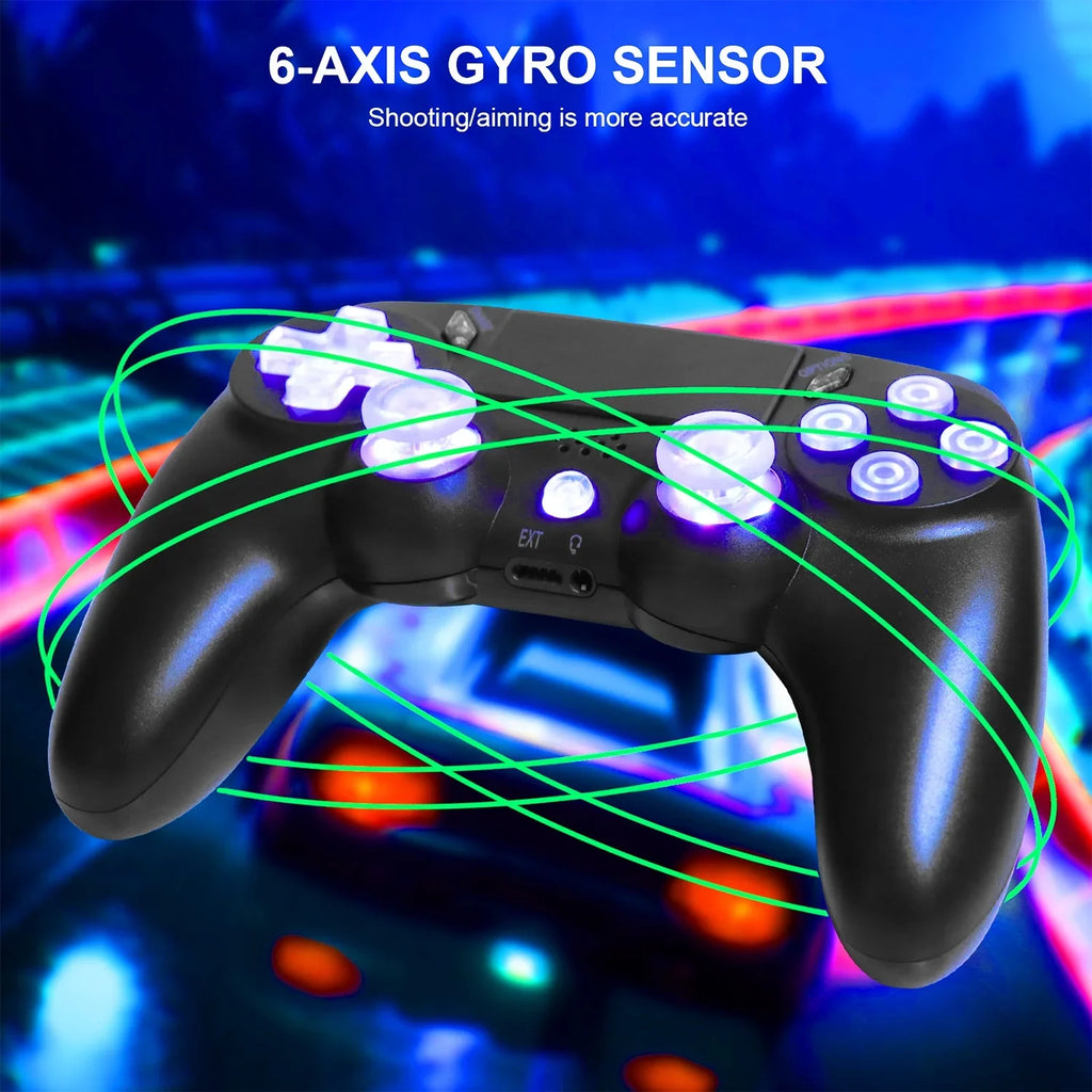 SPBPQY Wireless Controller Game Joystick Controller for PS4/ Slim/Pro,Compatible with PS4 Console-Black