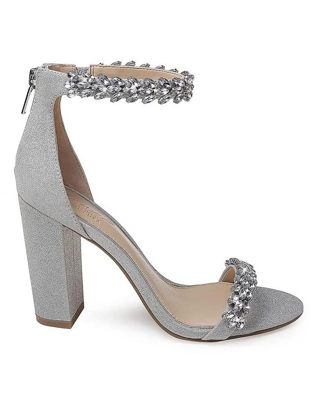 Jewel Badgley Mischka Womens Mayra Rhinestone Embellished Heels