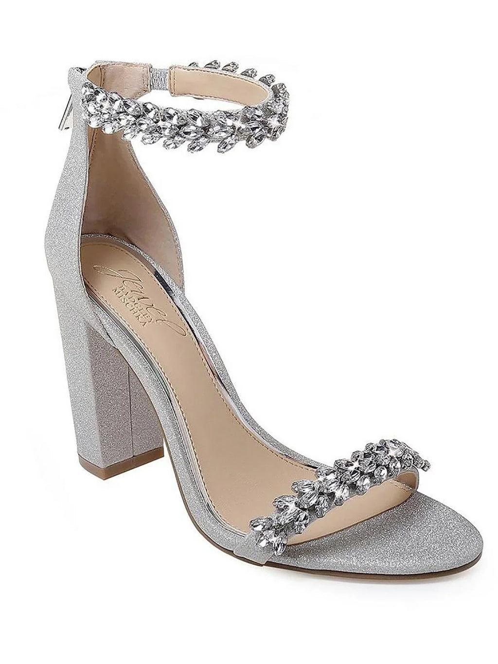 Jewel Badgley Mischka Womens Mayra Rhinestone Embellished Heels