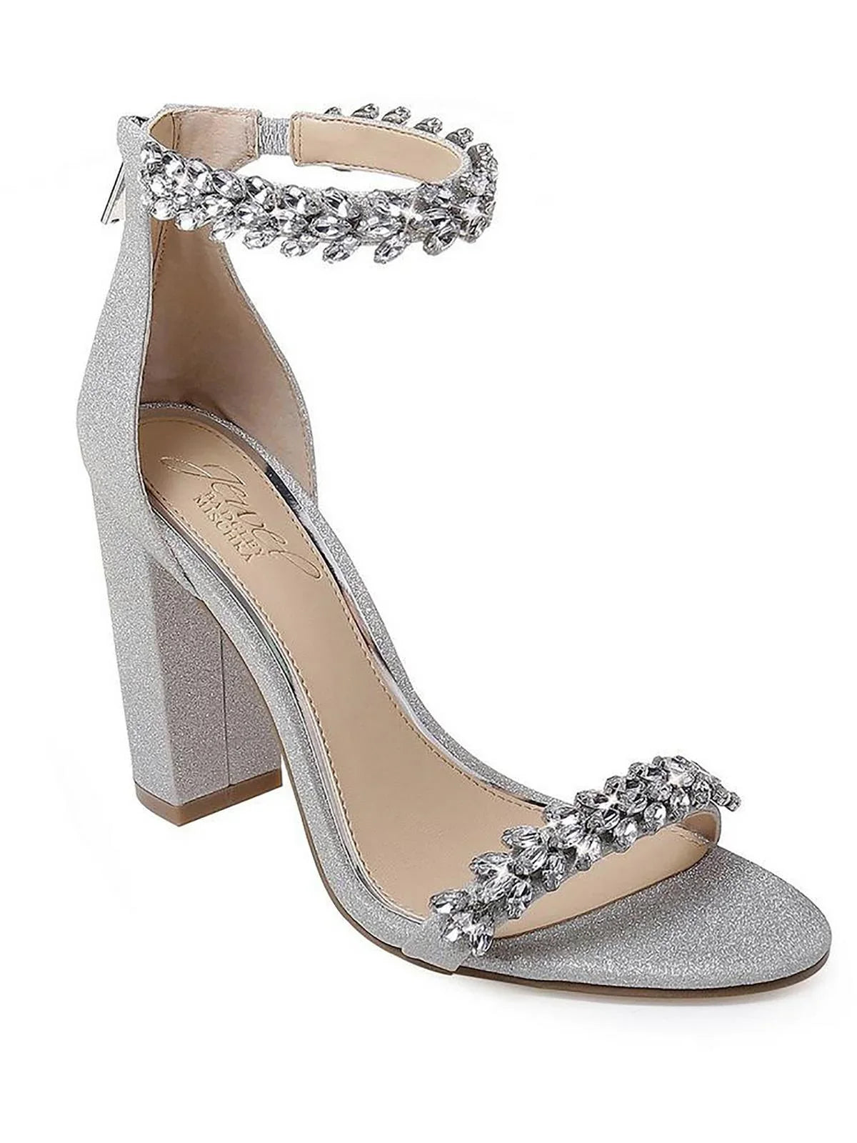 Jewel Badgley Mischka Womens Mayra Rhinestone Embellished Heels