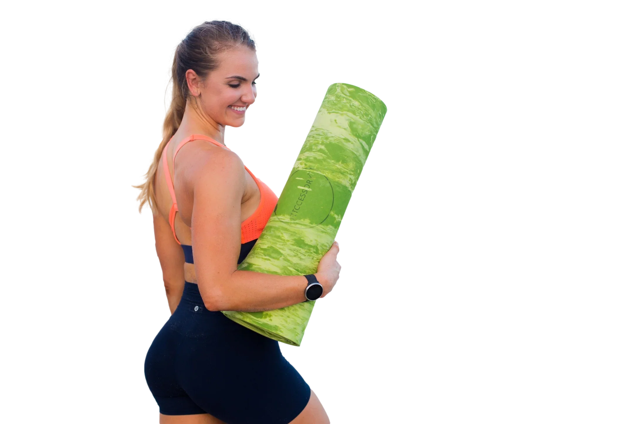 Large Fitccessory Sweat Proof Marble Yoga Mat - 3mm Thick for Home Yoga, PiLatitudees, Stretching, Floor & Fitness Workouts