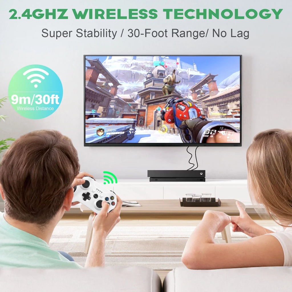 White Wireless Controller + Battery + Charger For XBox Series X/S Xbox One S/ X/ Elite