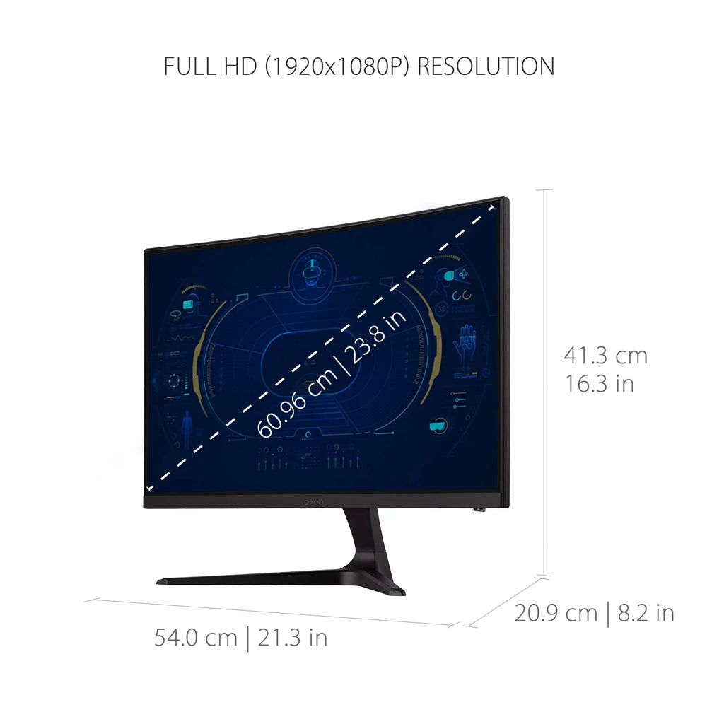 ViewSonic OMNI VX2418C 24 Inch 1080p 1ms 165Hz Curved Gaming Monitor with AMD FreeSync Premium, Eye Care, HDMI and DisplayPort