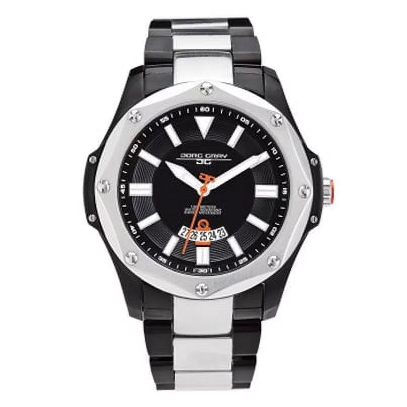 JG5600-21 Men's Watch Chronograph Black Dial With Integrated Black Silicone Strap