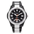 JG5600-21 Men's Watch Chronograph Black Dial With Integrated Black Silicone Strap