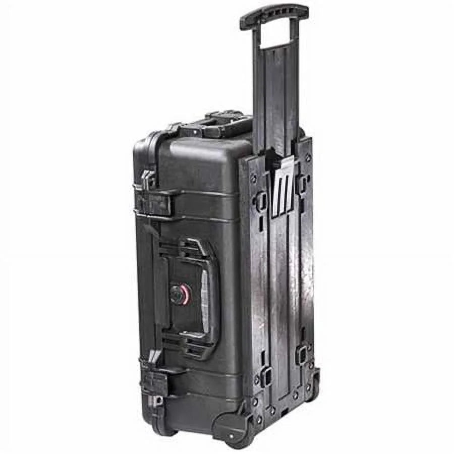 1510LFC Laptop Overnight Watertight Carry On Hard Case with Foam Insert, Laptop Sleeve & Wheels - Charcoal Black