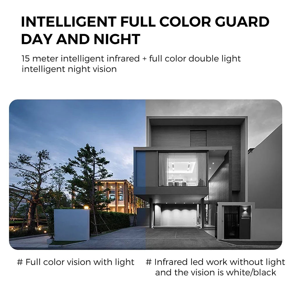 Htovila Outdoor WiFi PTZ Camera, 2MP Wireless WiFi IP Camera Home System with 360° View, Color Night Vision, 2-Way Audio, Motion Detection, Activity Alert, Remote Access, IP66 Waterproof