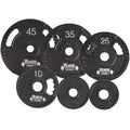 York Barbell  G2 Olympic Dual Grip Thin Line Cast Iron PLatitudee, Black - 2.5 lbs