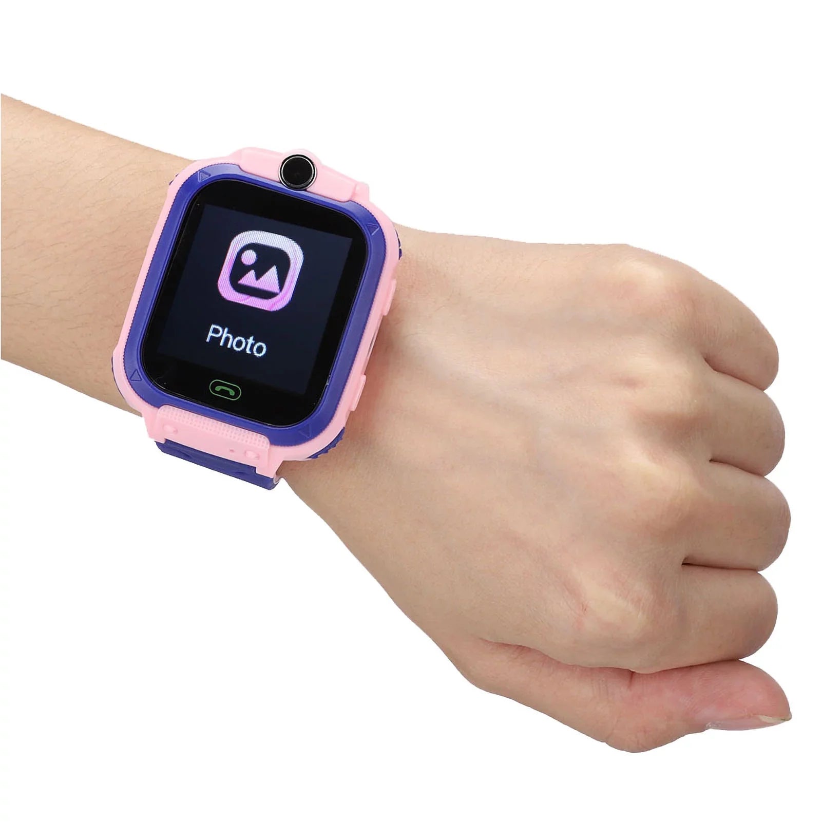 Fyearfly Relojes Digitales para niños, Reloj Inteligente a Prueba de Agua Reloj de Pulsera Digital multifunción para niños para IOS/AndroidQ12, Relojes para niños Reloj para Exteriores(Rosado)
