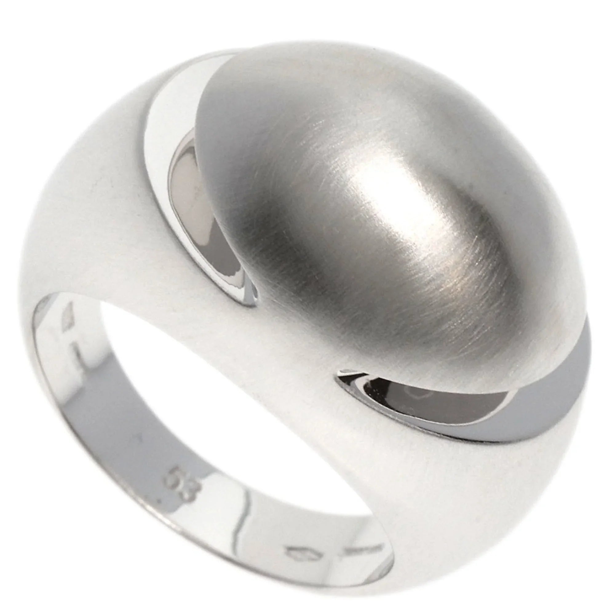 Pre-Owned Bvlgari Cabochon #53 Ring K18 White Gold Women's BVLGARI (Good)