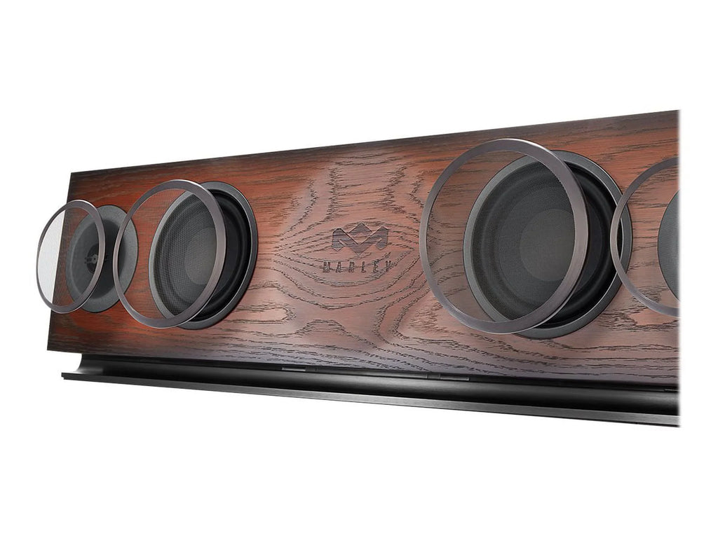 House of Marley, One Foundation Premium Home Audio Hi-Fi System, 3.5 High-Output Woofers, 2 x 1 High-Definition Tweeters, 220 Watt Stereo Power, FSC Certified Solid Oak Baffle, EM-DA002-RG Regal