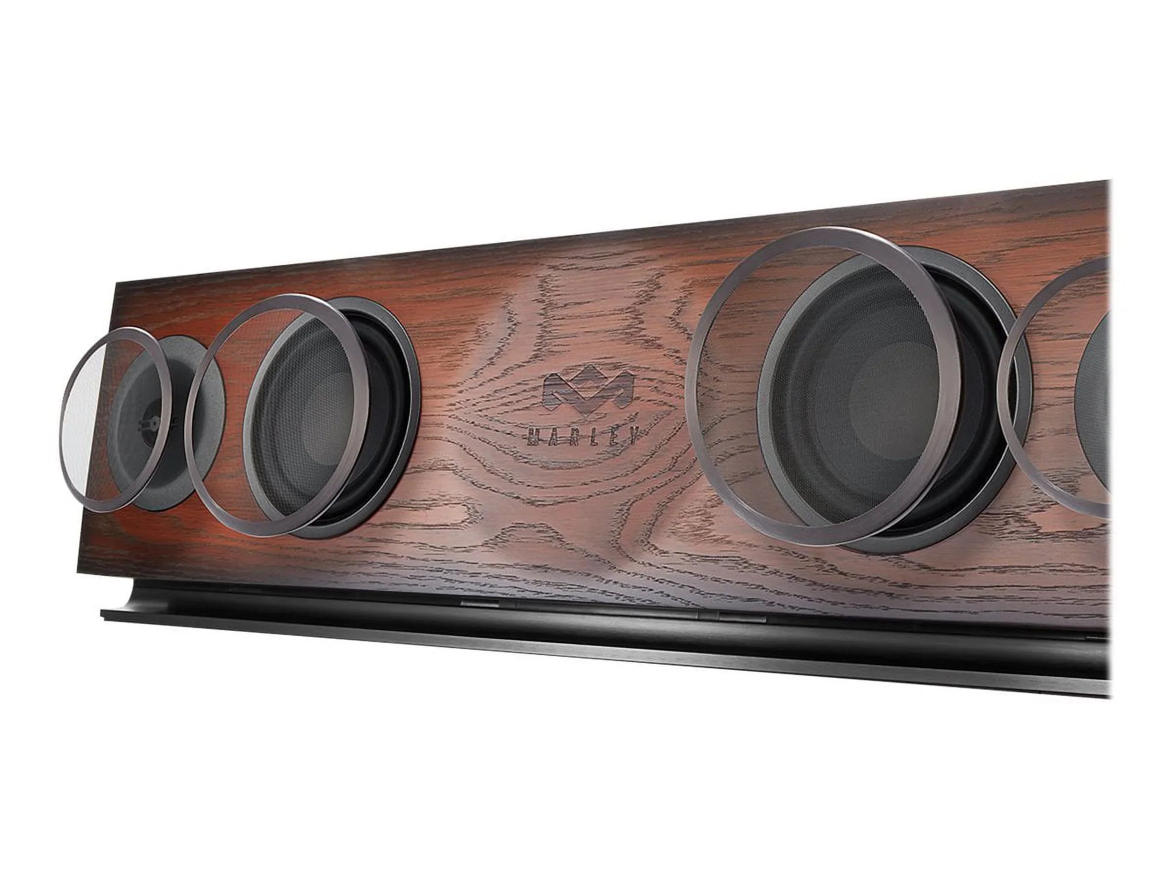House of Marley, One Foundation Premium Home Audio Hi-Fi System, 3.5 High-Output Woofers, 2 x 1 High-Definition Tweeters, 220 Watt Stereo Power, FSC Certified Solid Oak Baffle, EM-DA002-RG Regal