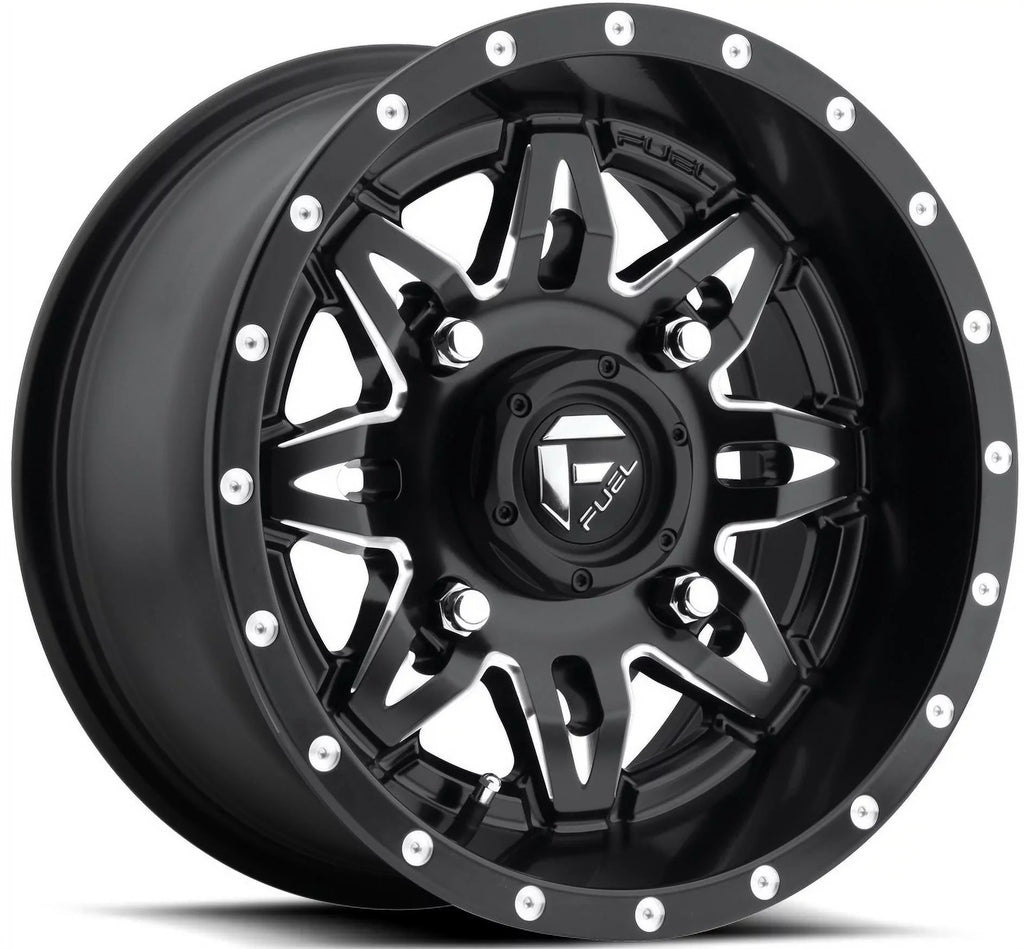 Fuel Lethal 15" Wheels Black 32" Warrior XT Sticky Tires Can-Am Maverick X3 / Honda Pioneer 1000 / Talon