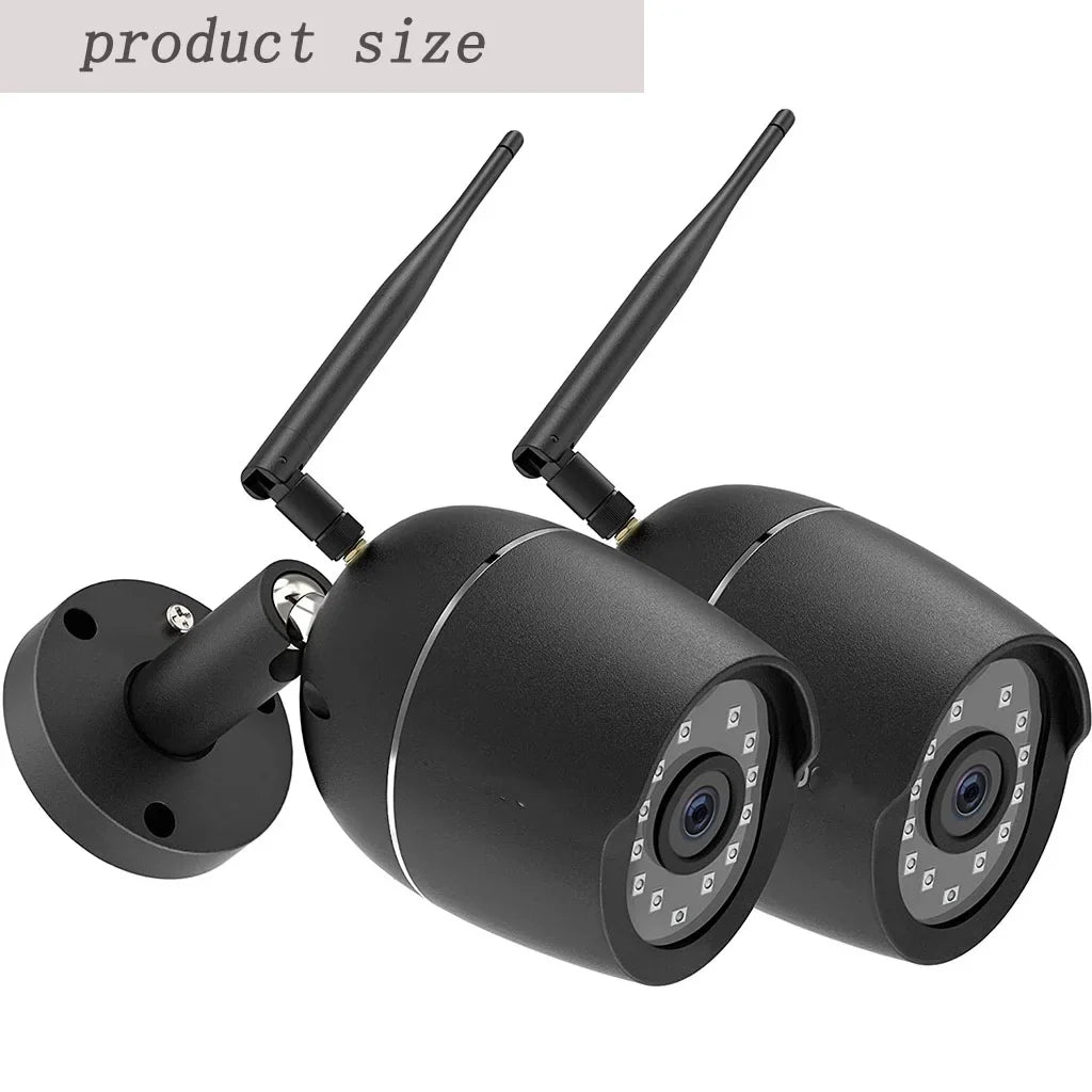 Security Cameras, 2 Pack 1080P WiFi Full Metal Case Cameras for Home Security Outdoor Waterproof Bullet Camera Two-Way Audio, Motion Detection Alert