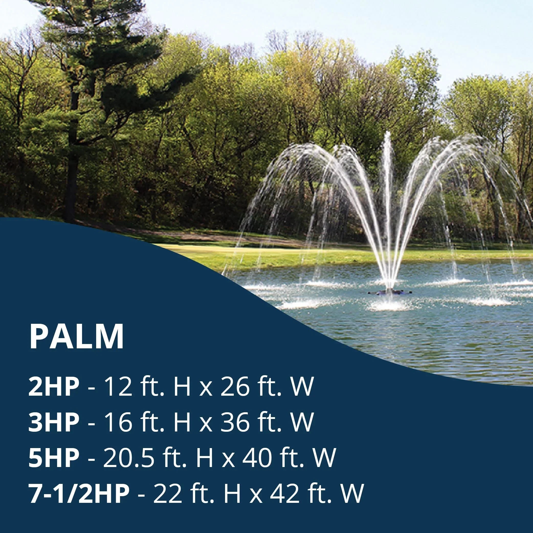 Kasco J Series 2 , 3 , 5  & 7-1/2  Palm Premium Fountain Nozzles Only (Fountain not Included)