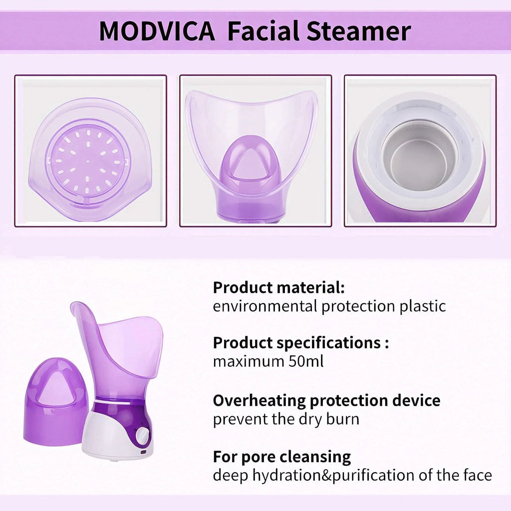 Facial Steamer Deep Clean and Hydrate The Skin Water replenishing Sprayer Face humidifier Professional Facial Treatment for Face Personal Sauna Spa