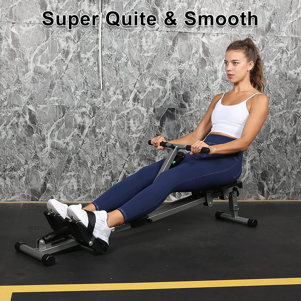 YSSOA Fitness Rowing Machine Rower Ergometer, Digital Monitor and 260 lbs of Maximum Load, Black