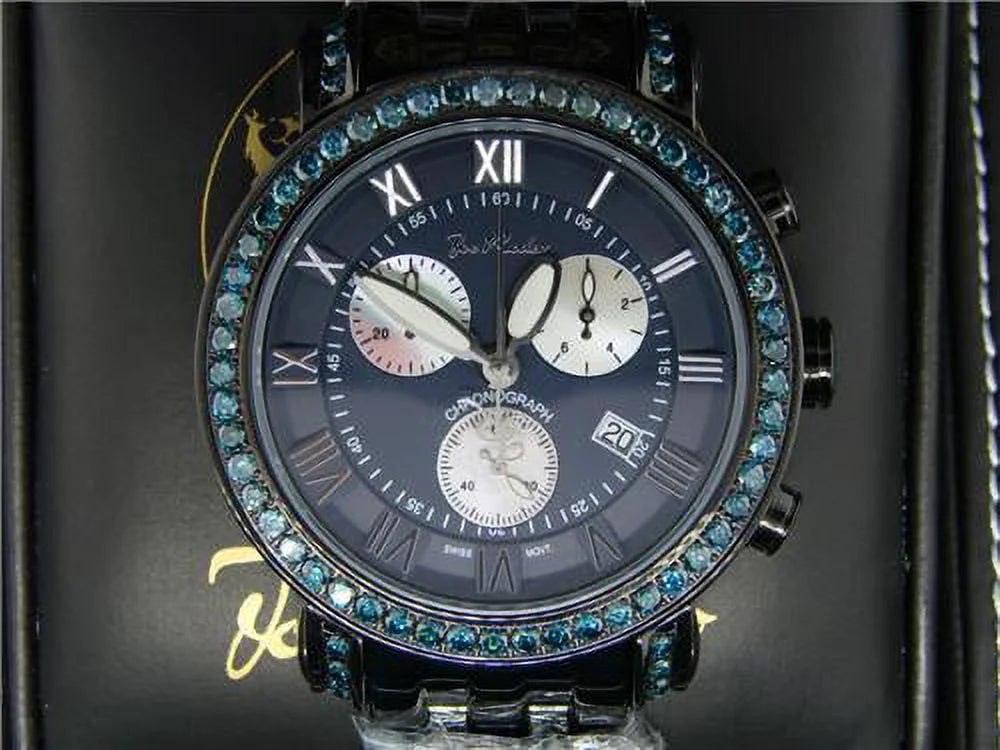 Blue Diamond Watch in PVD Finish (5.50ct) - JCL110