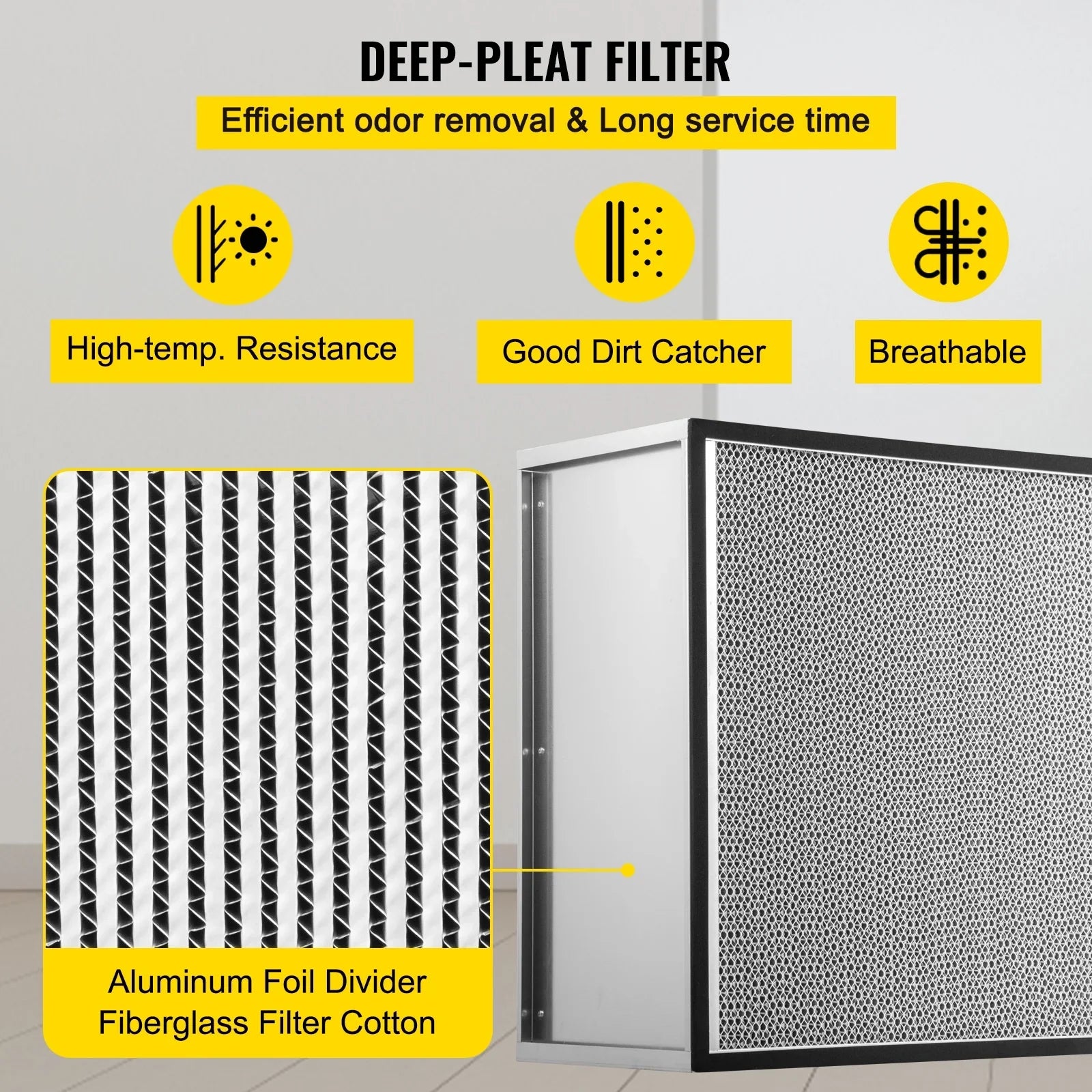 BENTISM 24''x24''x11.5'' HEPA Filter for Laminar Flow Hood 99.97% Efficient, 3 Microns