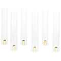Koyal Wholepromotion Minimalist Taper Candle Holders with Hurricane Glass for Weddings Centerpieces, 14" Tall, Set of 6