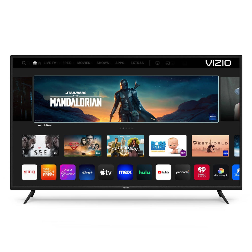VIZIO 65" V655-J 4K TV with a  onn. Ultra-Slim Full Motion TV Wall Mount, 50"-86"