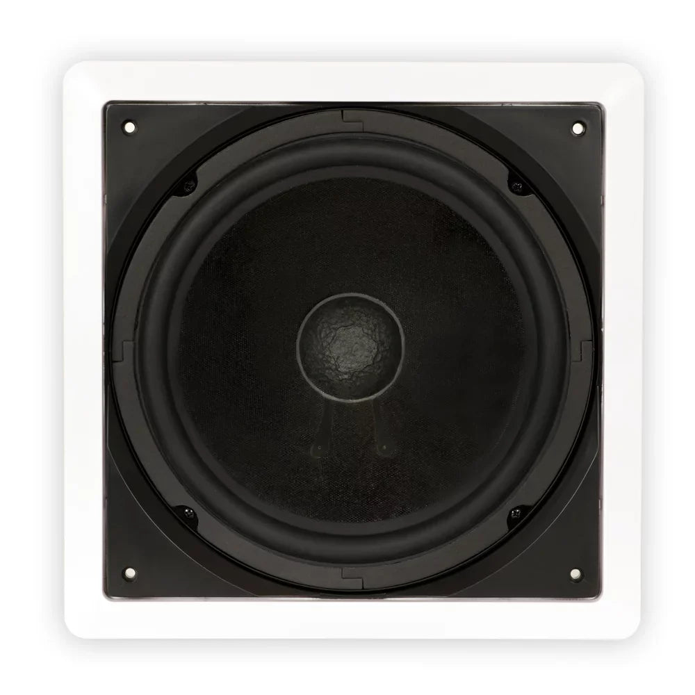 Theater Solutions TS1000 Flush Mount 10" Subwoofer Speaker and Amp 4 Pack