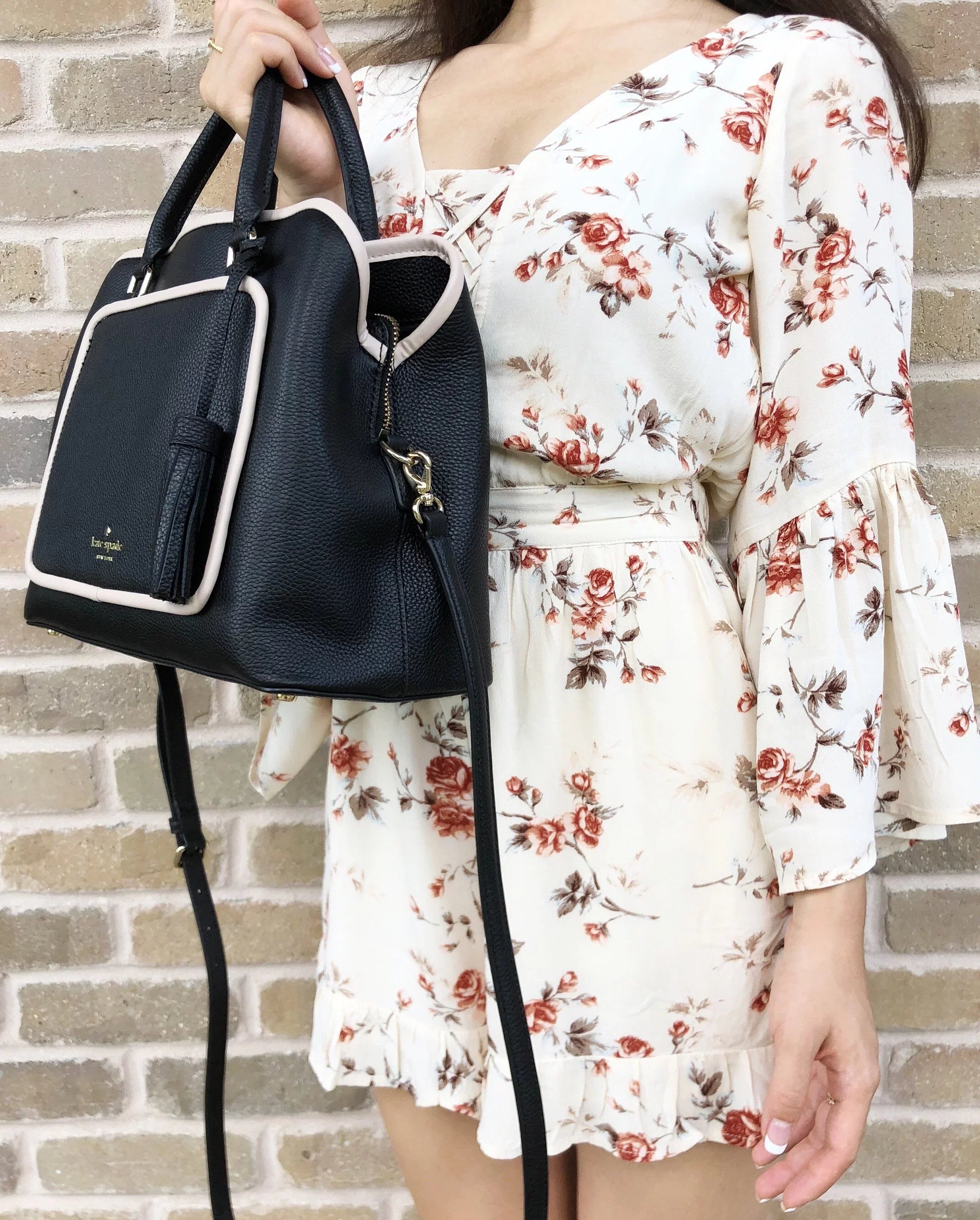 Kate Spade Ward Place Evangelie Satchel Bag Crossobody Black Tassel