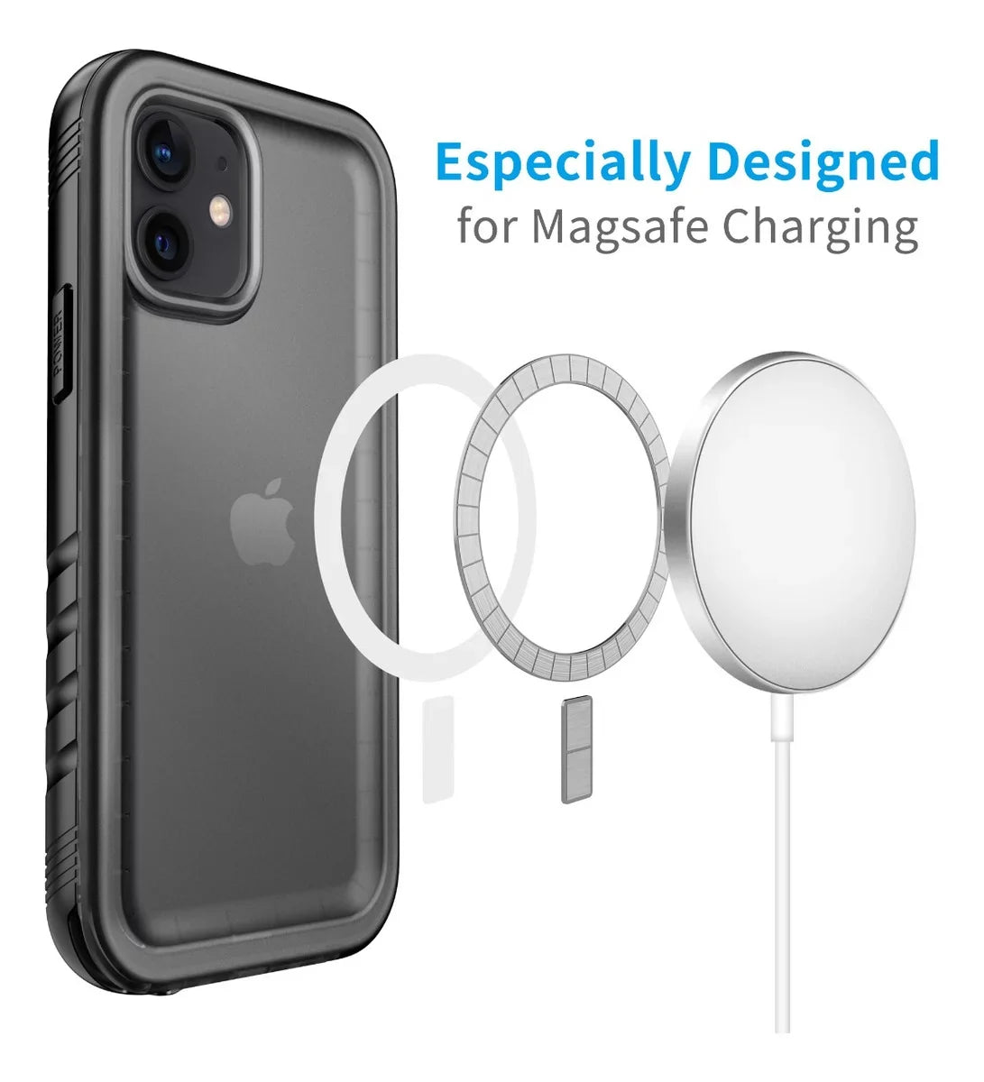 SPORTLINK Waterproof Case for iPhone 12, 12 Pro with MagSafe Support Underwater Diving Swimming