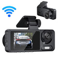 Andoer 3 Cameras Dash Cam Multi-Language Clear Car Rearview Mirror Car Video Recording Camcorder Wide Angle Car Camera Recorder Auto Safety Driving Recorder