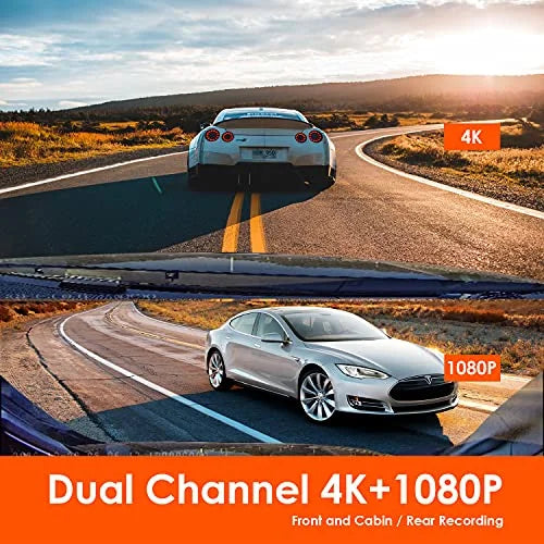 Vantrue N4 3 Channel 4K Dash Cam, 4K+1080P Front and Rear, 1440P+1440P Front and