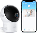 Open Box Eufy Security Wi-Fi Baby Monitor Security Camera 2K Pan Tilt T8360 - White