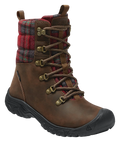 Refurbished KEEN Greta InsuLatitudeed Waterproof Boots for Ladies - Dark Brown/Red Plaid - 8M