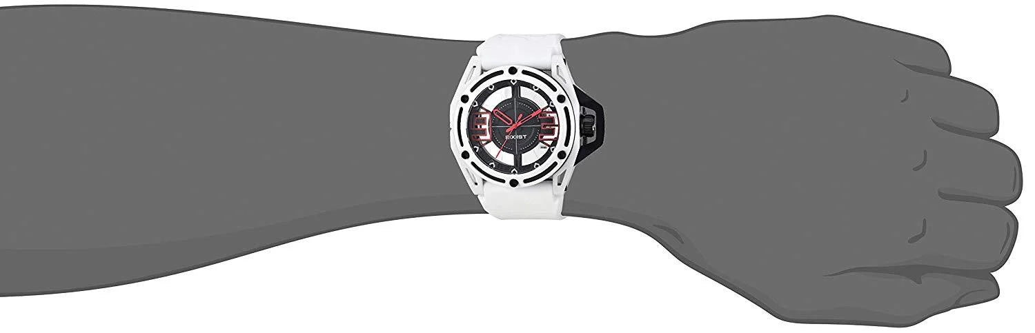 NYC' Quartz Stainless Steel and Silicone Casual Watch, Color:White (Model: 2X1-008)