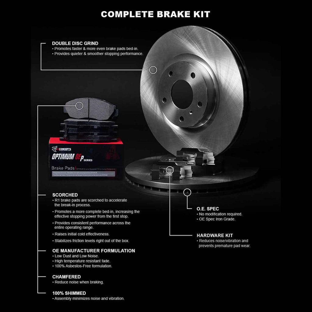 R1 Concepts Wfuh1 27199 R1 Concepts Brake Rotor Blank With Optimum Oe Pads & Fits select: 2003-2007 VOLVO XC70, 2004-2009 VOLVO S60 2.5T