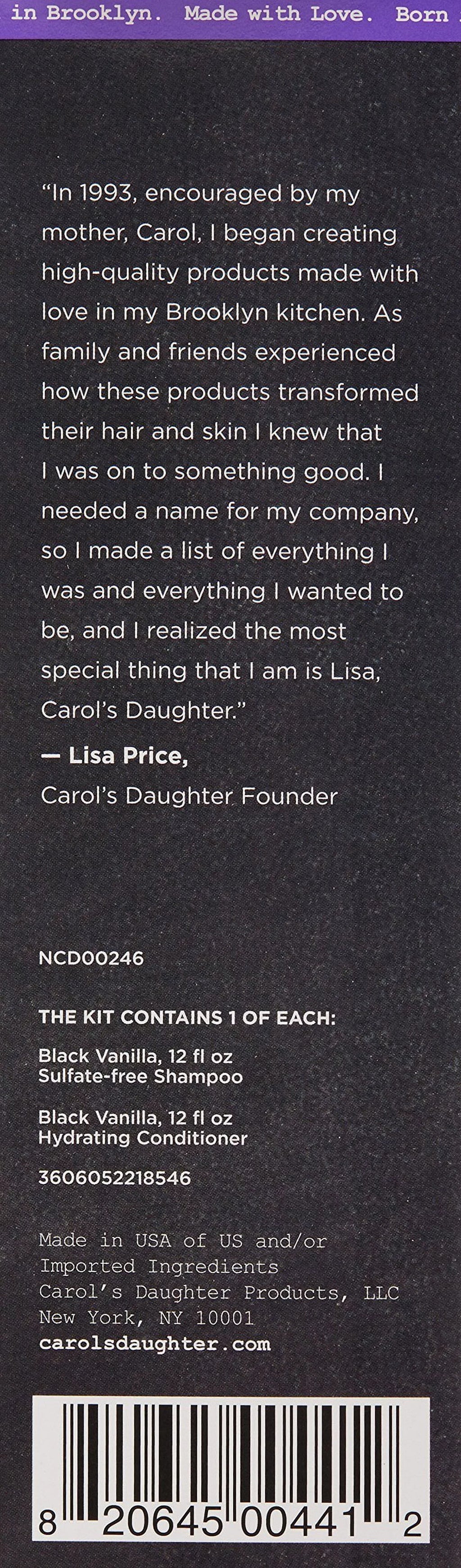 Carol?s Daughter Black Vanilla Moisture & Shine Shampoo and Conditioner Set For Dry Hair and Dull Hair, Sulfate Free Shampoo and Hydrating Hair Conditioner (Packaging May Vary)