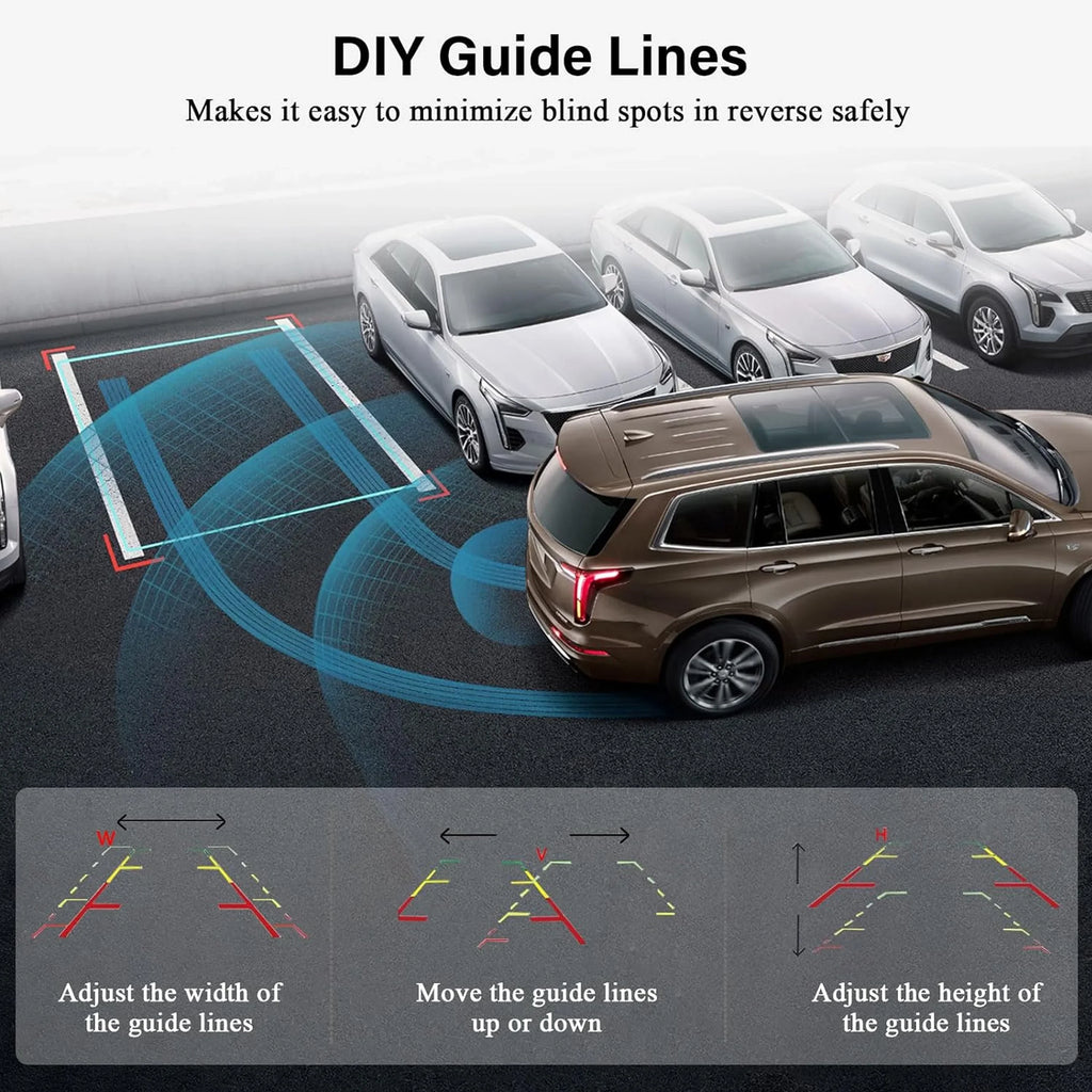 TOGUARD Digital Signal Wireless Back up Camera Kit, 5'' Monitor 1080P Waterproof Rear Backup Camera with 8 LED IR Night Vision for Cars Trucks Van Large Vehicles
