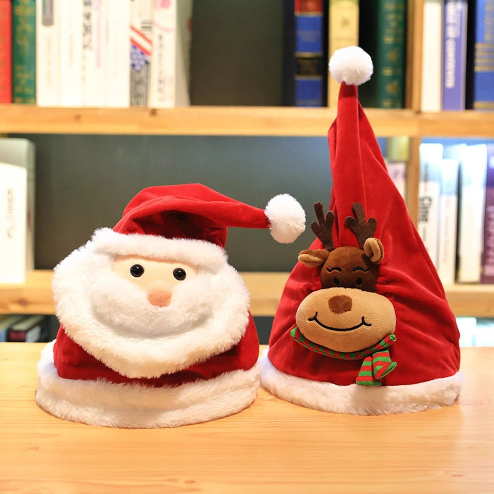 Winter Christmas Grandpa Hat Glow Singing Doll Plush Toy Will Move Christmas Eve Christmas Gifts Winter Hats for Men Large Head Men Hats for Winter Winter Hat Men Large Windproof Hat Men Mens Hat