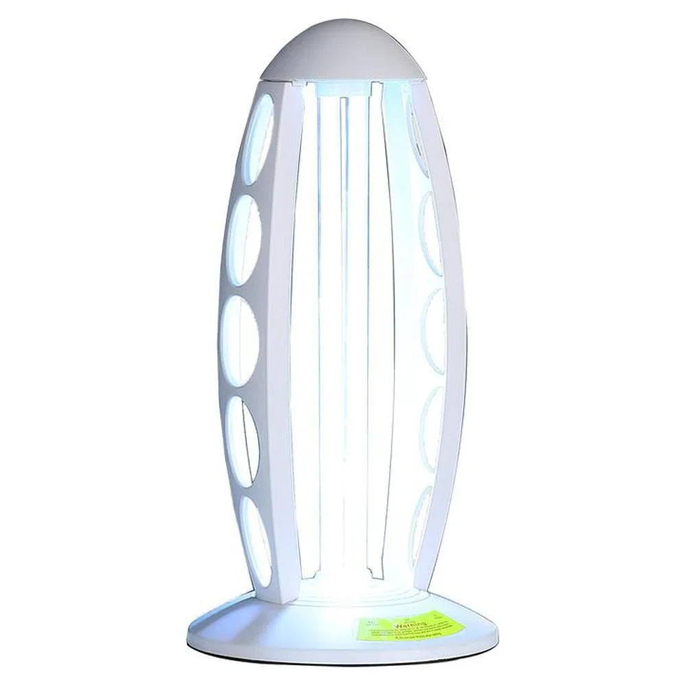 Ore International 16.5" in UV STERILIZED WHITE TABLE LAMP W/ REMOTE CONTROL