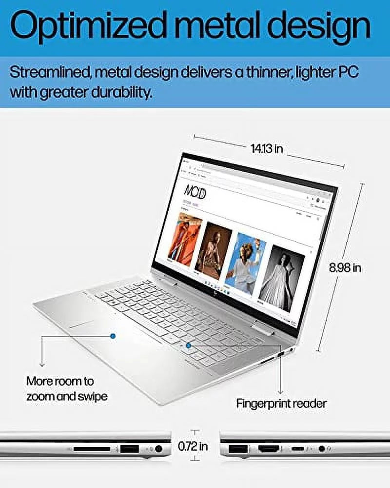 2022 Latest Envy X360 2-in-1 Laptop | 15.6" FHD IPS Touchdisplay | Intel 12-Core i7-1260P | 32GB DDR4 1TB NVMe SSD | WiFi 6 | Thunderbolt4 | HDMI2.1 | Backlit KB | Fingerprint | Windows 11 Home