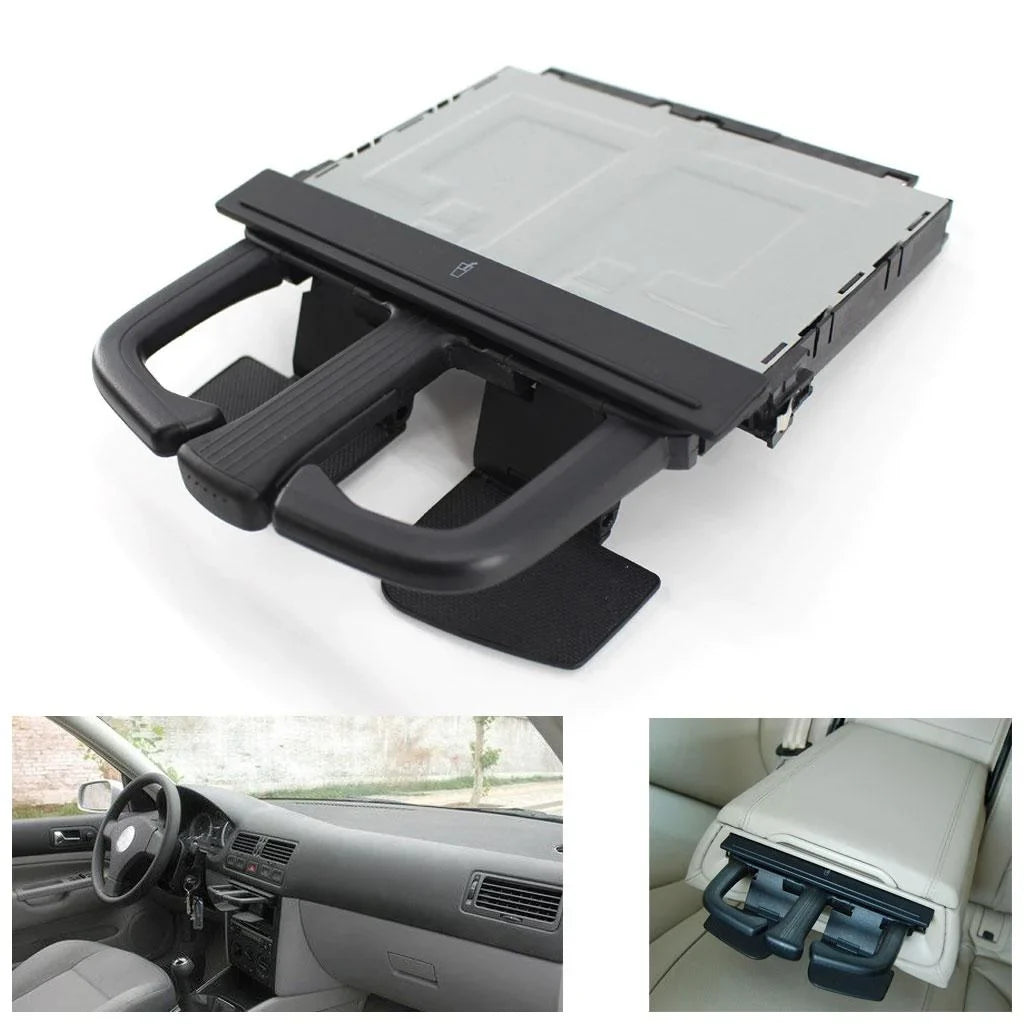 Universal Front Dashs Car Cup Holder Sliding for Bora Golf MK4 VW 's B6 A3/A4/A5/A6/Q5/Q7 Black