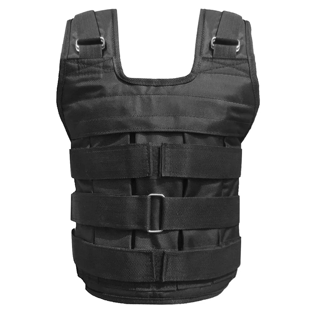 Walmeck Waistcoat, Adjustable Weighted Vest for Strength Training , 50kg Max. Load (Empty), Oxford Exercise Weight Loading