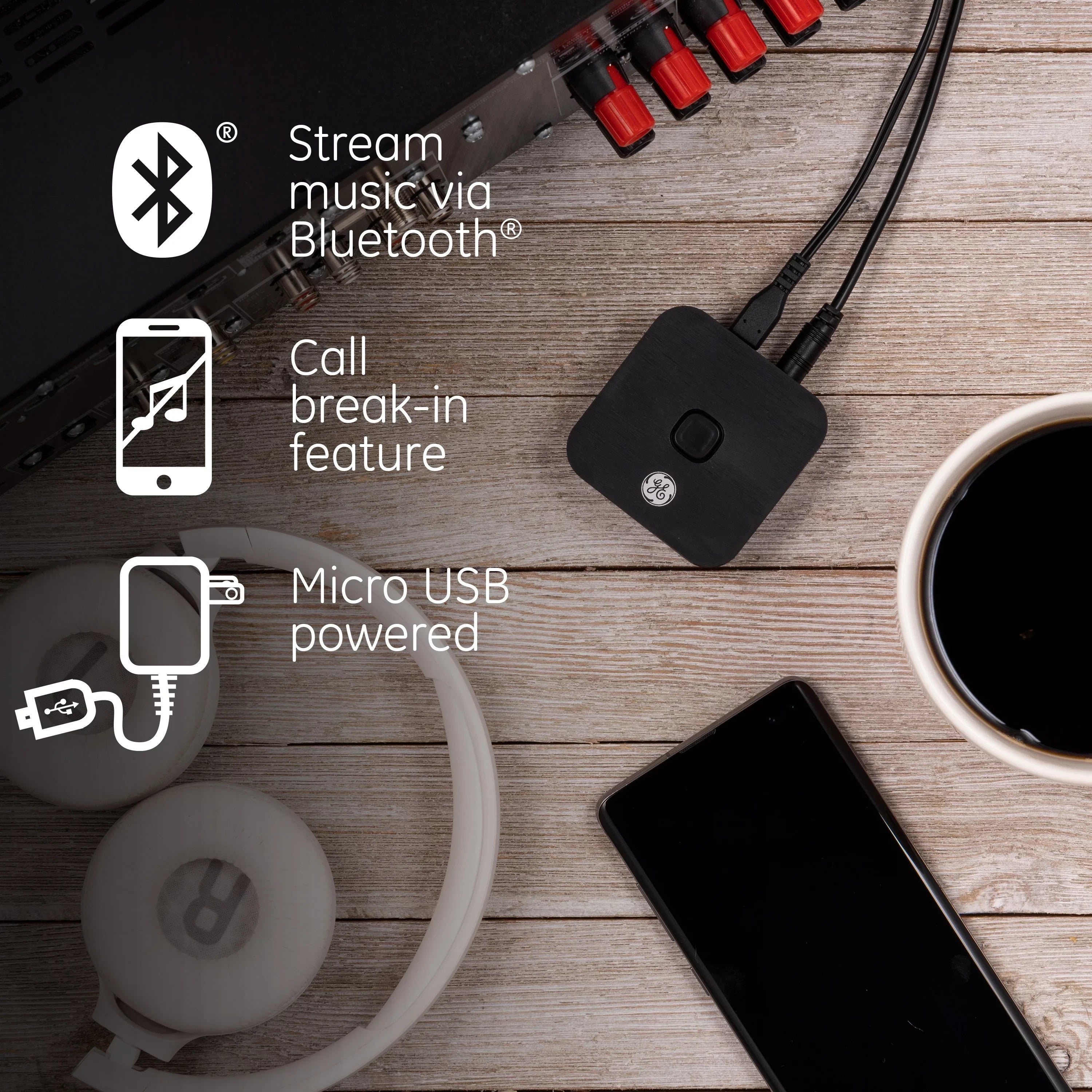GE Bluetooth HD Audio Receiver, 33625